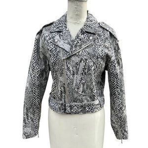VINTAGE Peter Golding snakeprint motorcycle jacket L